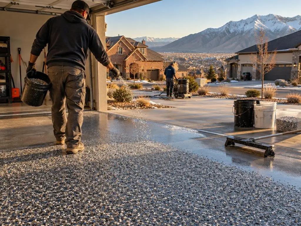 Flake Garage Floors in Salt Lake City, UT